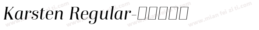 Karsten Regular字体转换